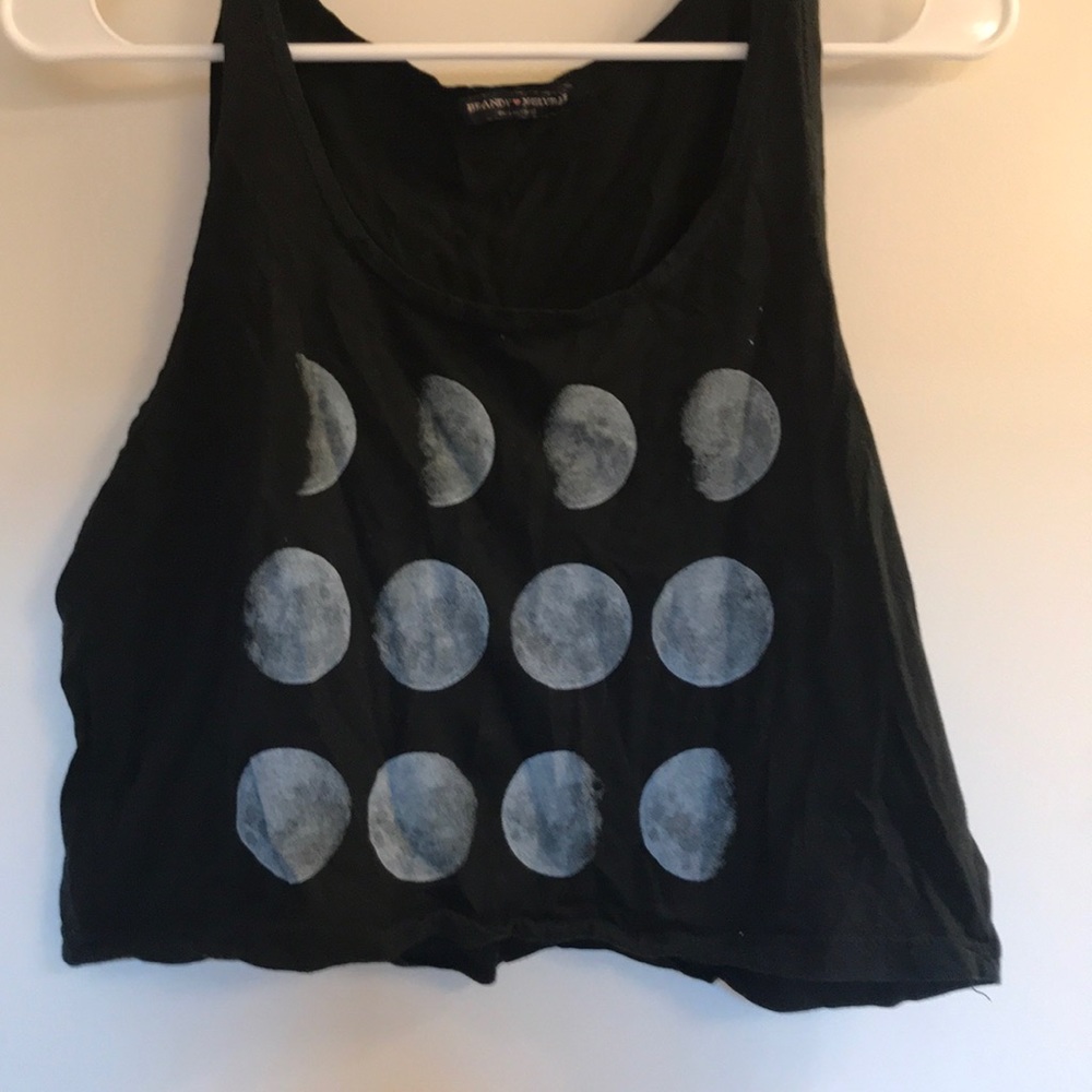 Brandy Melville crop top. Moon phases.